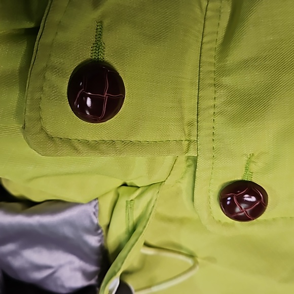 Oakley lime green yellow snowboard ski jacket magnetic button size medium - Picture 3 of 17
